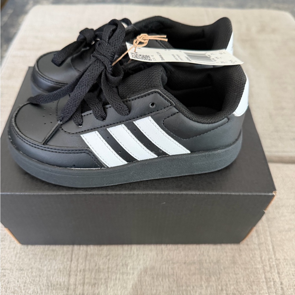 Adidas Kids Black and White Sneakers